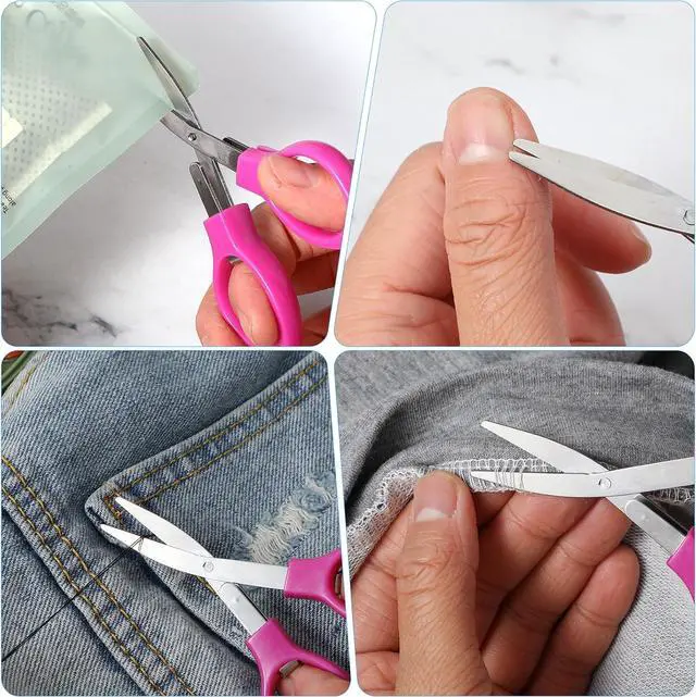 Alt view image 7 of 7 - Abeillo 4-Piece Folding Scissors - Portable Mini Travel Scissors, Stainless Steel, Telescopic Cutter for Crafting, Retractable, Paper, Home, School, Camping