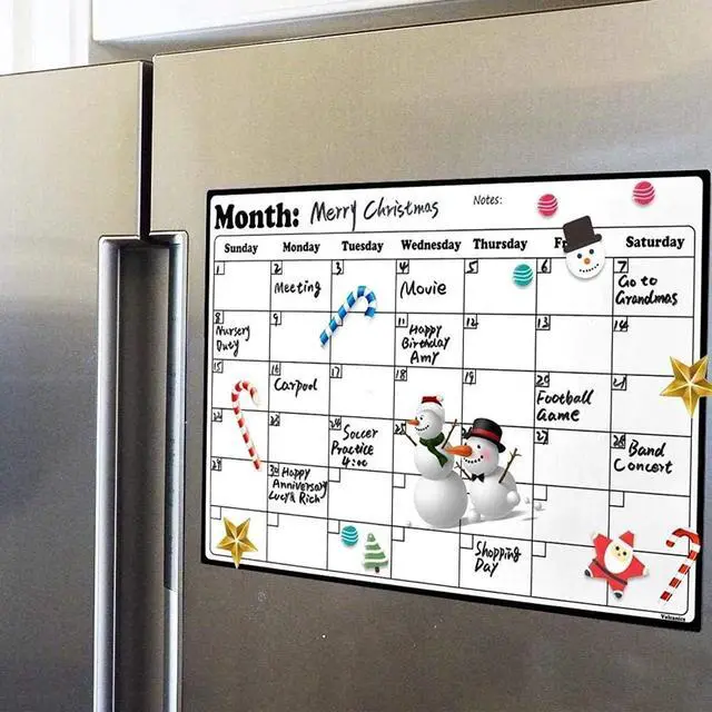 Main image of Fridge Calendar Magnetic Dry Erase Whiteboard Calendar For Refrigerator Planners 16.9 Inches X 11.8 Inches