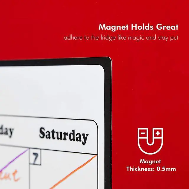 Alt view image 3 of 7 - Fridge Calendar Magnetic Dry Erase Whiteboard Calendar For Refrigerator Planners 16.9 Inches X 11.8 Inches