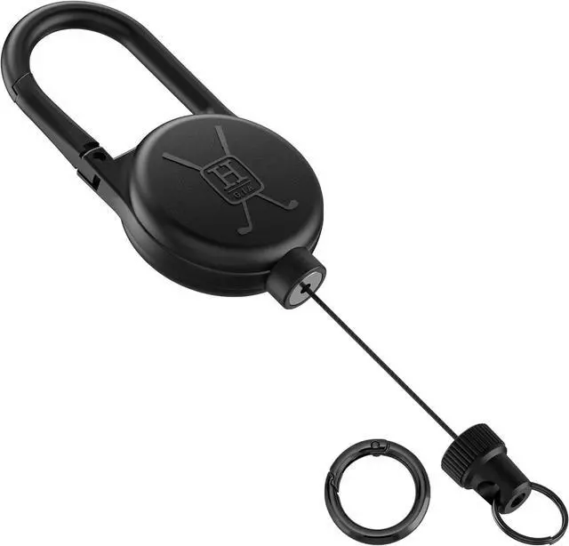 Main image of Handy Picks Heavy Duty Retractable Keychain, Zinc Alloy Frame Clip with Magnetic Closure for Golf n Fishing Items, Badge Holder, 29.5 Cord, 9 OZ Pulling Force, Round Clasp Included