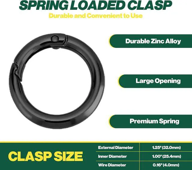 Alt view image 3 of 7 - Handy Picks Heavy Duty Retractable Keychain, Zinc Alloy Frame Clip with Magnetic Closure for Golf n Fishing Items, Badge Holder, 29.5 Cord, 9 OZ Pulling Force, Round Clasp Included