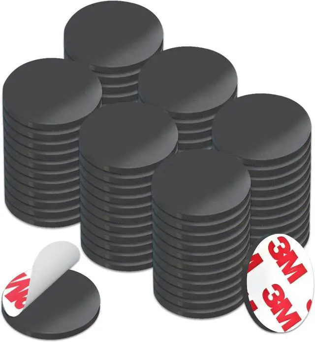 Main image of Small Magnets with Adhesive Backing for Crafts,Self Sticky Magnetic Sticker,Round Adhesive Dot Magnets for Classroom (36Pcs Circle 3/4 X 0.08 Rubber Magnets)