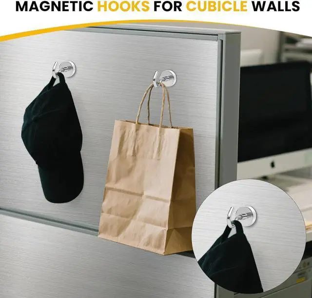 Alt view image 3 of 7 - DIYMAG Magnetic Hooks, Strong Magents 10 Pack 30lbs for Cuise Cabins Ship