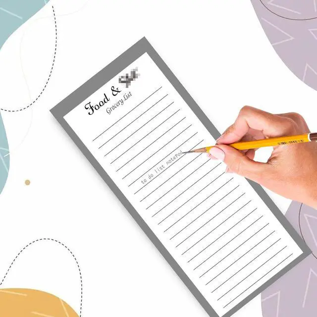 Alt view image 3 of 7 - Utron 2 Pack Magnetic Notepads for Refrigerator, 100 Pages/BookGrocery List Magnet Pad for Fridge, Design Magnetic Grocery List Pad for Fridge, Grocery List Notepad, to-Do Memos, List(8 x 20.3cm)