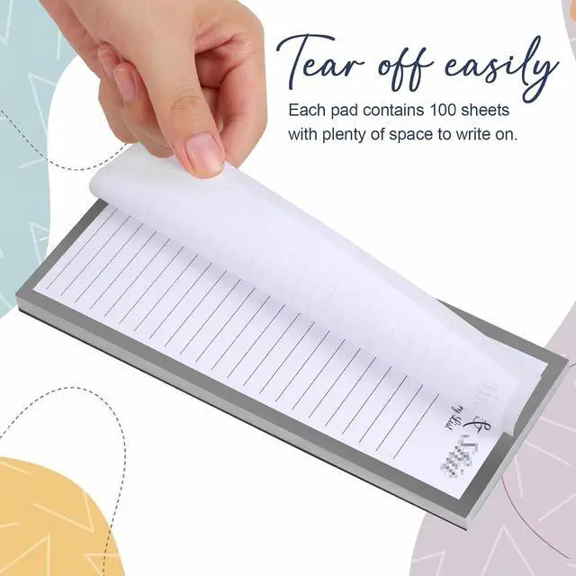 Alt view image 4 of 7 - Utron 2 Pack Magnetic Notepads for Refrigerator, 100 Pages/BookGrocery List Magnet Pad for Fridge, Design Magnetic Grocery List Pad for Fridge, Grocery List Notepad, to-Do Memos, List(8 x 20.3cm)