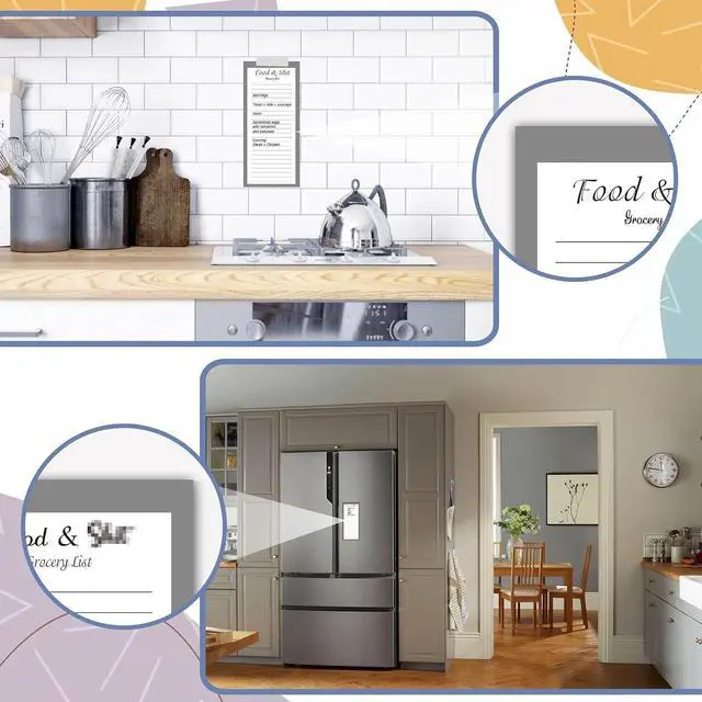Alt view image 7 of 7 - Utron 2 Pack Magnetic Notepads for Refrigerator, 100 Pages/BookGrocery List Magnet Pad for Fridge, Design Magnetic Grocery List Pad for Fridge, Grocery List Notepad, to-Do Memos, List(8 x 20.3cm)