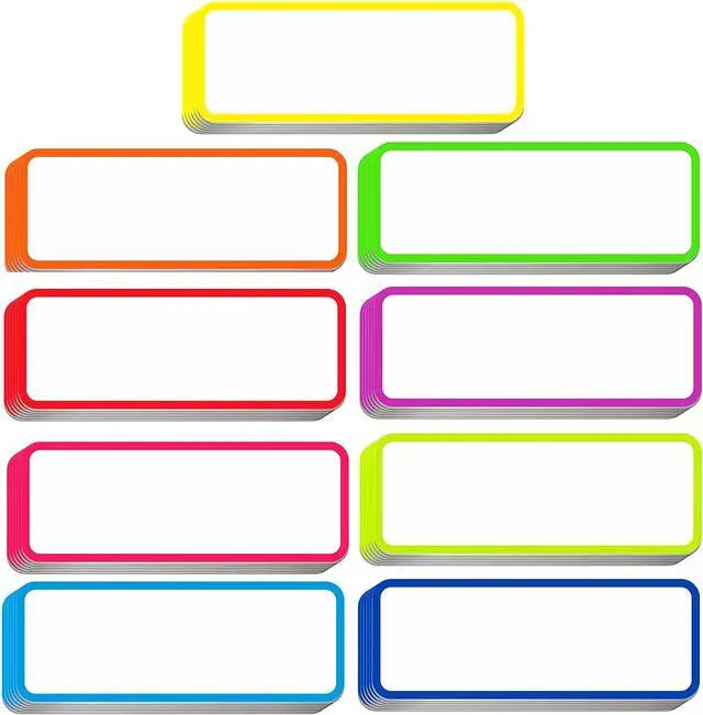 Main image of Mositear 54pcs Magnetic Dry Erase Labels Reusable Colorful Name Tags
