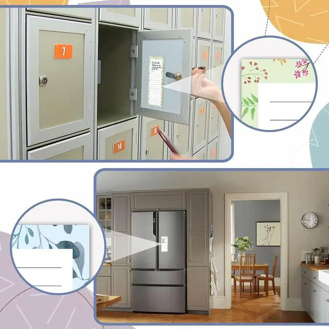 Alt view image 7 of 7 - Joyberg Magnetic Notepads for Refrigerator - Flower Design, 50 Sheets Per Pad, 4 Pack Memo Pads for Grocery Lists and To-Dos