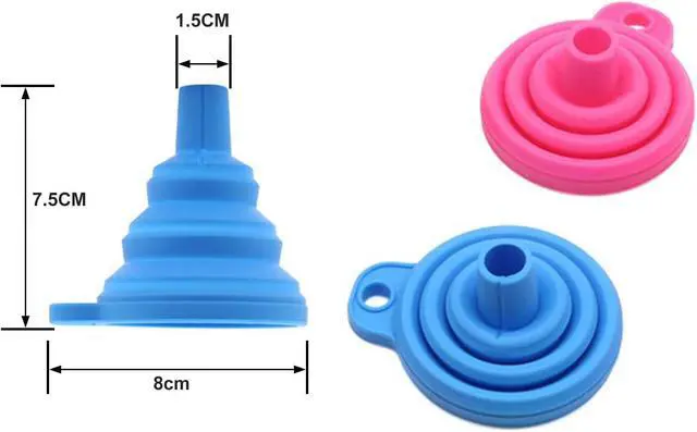 Alt view image 2 of 5 - 2 Pcs Diamond Painting Tools Funnel - Silicone Collapsible Funnel, Convenient Foldable Beads Container Mosaic Tool for 5D DIY Diamond Painting Kits for Adults.