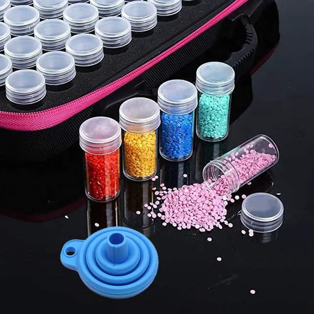 Alt view image 4 of 5 - 2 Pcs Diamond Painting Tools Funnel - Silicone Collapsible Funnel, Convenient Foldable Beads Container Mosaic Tool for 5D DIY Diamond Painting Kits for Adults.