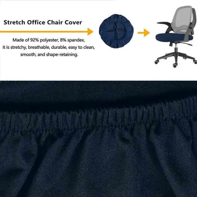 Alt view image 2 of 7 - DHXYZZB Stretch Universal Chair Seat Cover - Office Chair Slipcover, Washable Chair Cushion Protector for Dining, Office, Home, Fits Most Chairs