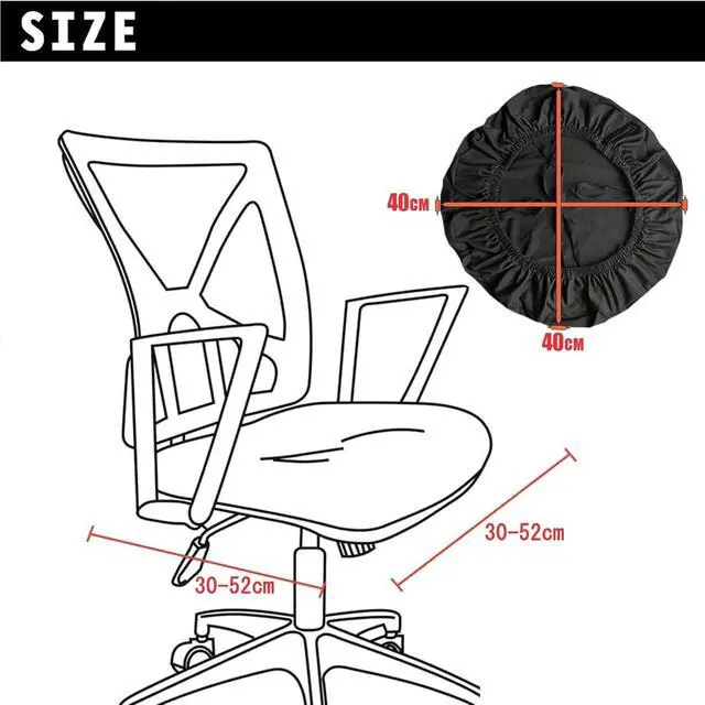 Alt view image 5 of 7 - DHXYZZB Stretch Universal Chair Seat Cover - Office Chair Slipcover, Washable Chair Cushion Protector for Dining, Office, Home, Fits Most Chairs