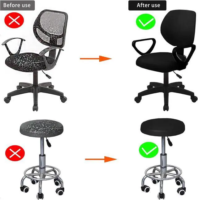 Alt view image 7 of 7 - DHXYZZB Stretch Universal Chair Seat Cover - Office Chair Slipcover, Washable Chair Cushion Protector for Dining, Office, Home, Fits Most Chairs