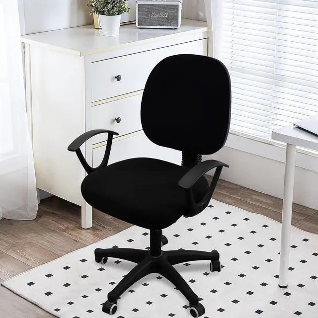 Alt view image 2 of 7 - Smiry Stretch Printed Office Computer Desk Chair Seat Covers