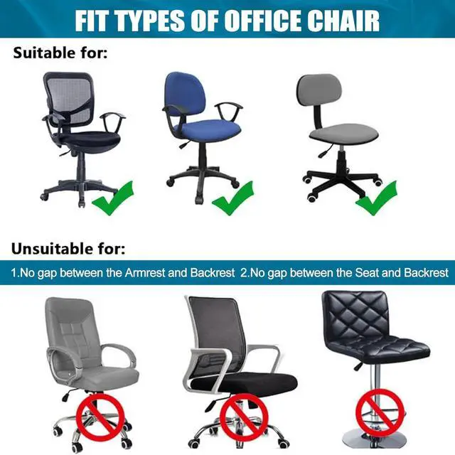 Alt view image 5 of 7 - Smiry Stretch Printed Office Computer Desk Chair Seat Covers