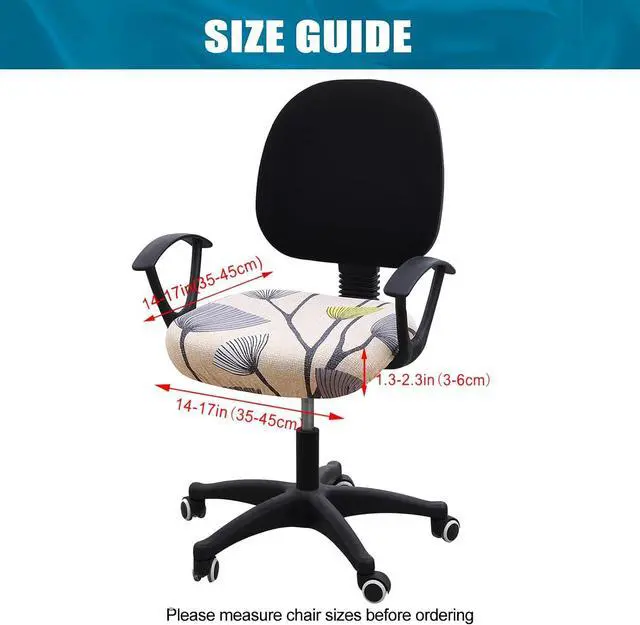 Alt view image 4 of 7 - Smiry Stretch Printed Office Computer Desk Chair Seat Covers