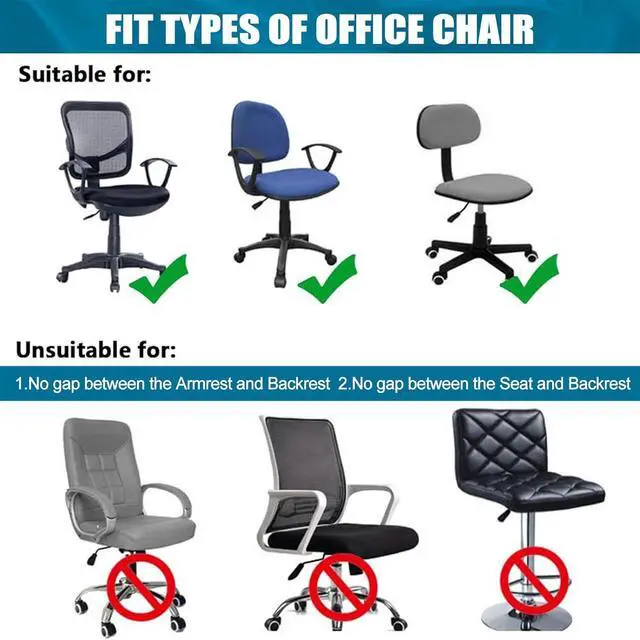 Alt view image 5 of 7 - Smiry Stretch Printed Office Computer Desk Chair Seat Covers