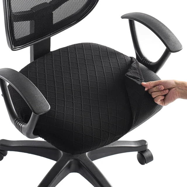 Main image of Stretch Jacquard Office Chair Cover, Removable Desk Chair Cover