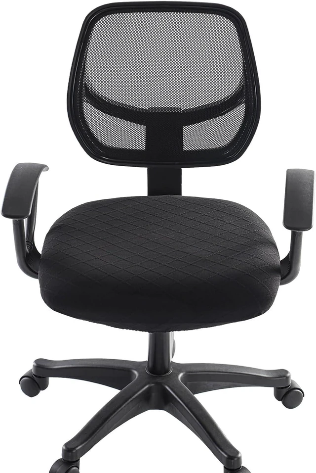 Alt view image 4 of 7 - Stretch Jacquard Office Chair Cover, Removable Desk Chair Cover