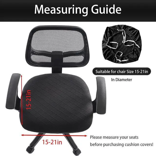 Alt view image 5 of 7 - Stretch Jacquard Office Chair Cover, Removable Desk Chair Cover