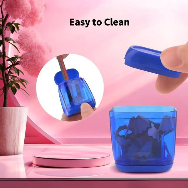 Alt view image 5 of 5 - Dual Holes Pencil Sharpener with Lid for Kids,Adults,School,Home, Office