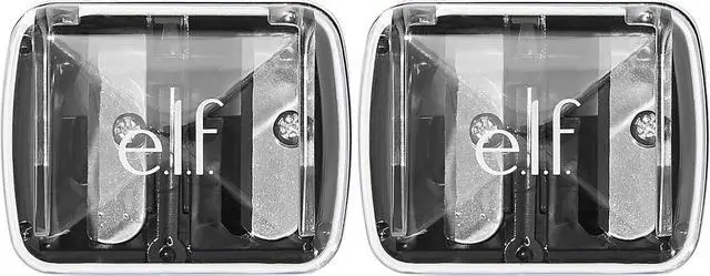 Main image of e.l.f., Dual-Pencil Sharpener, Convenient, Essential Tool, Sharpens, Easy To Clean, Travel-Friendly, Compact, Includes Bonus Small Sharpener (Pack of 2)