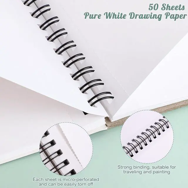 Alt view image 3 of 7 - 50 Sheets Marker Paper Pad, 7.6 × 7.6 in, 120gsm Alcohol Marker Paper