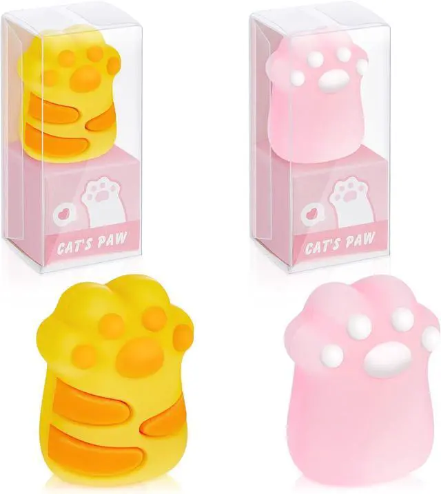 Main image of 4 Pcs Cute Cat Paw Pencil Sharpeners Kawaii Manual Handheld Pencil Sharpeners for Kids Pink Yellow Stationery Back to School Essentials Kawaii Supplies for Girls Boys Office Home School