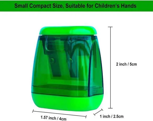 Alt view image 4 of 6 - Colored Manual Pencil Sharpeners in Bulk, BOPART 24pcs Small Handheld Pencil Sharpener Dual Holes with Lid for Kids Adults at Classroom School Office Home (4Pcs Sharpeners - D)