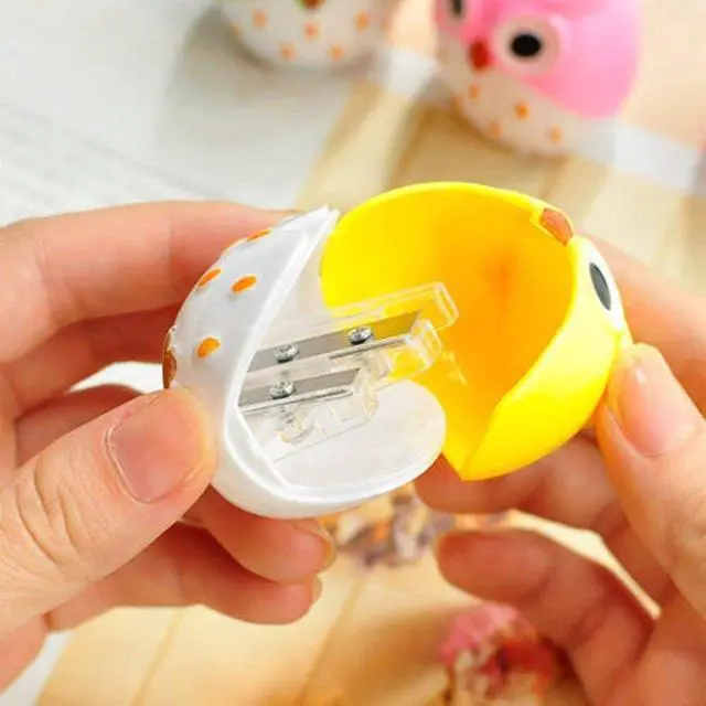 Alt view image 6 of 7 - Dual Holes Cute Cartoon Animal Owl Pencil Sharpener (4pcs)