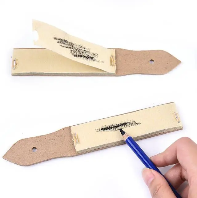 Alt view image 2 of 7 - Sandpaper Sharpener - 2 Pieces Sketch Sandpaper Pencil Sharpener Lead Pointer Art Drawing Tool for Adults, Teens, Artists