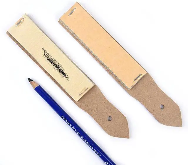 Alt view image 3 of 7 - Sandpaper Sharpener - 2 Pieces Sketch Sandpaper Pencil Sharpener Lead Pointer Art Drawing Tool for Adults, Teens, Artists