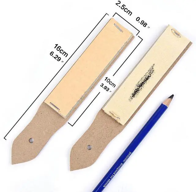 Alt view image 6 of 7 - Sandpaper Sharpener - 2 Pieces Sketch Sandpaper Pencil Sharpener Lead Pointer Art Drawing Tool for Adults, Teens, Artists