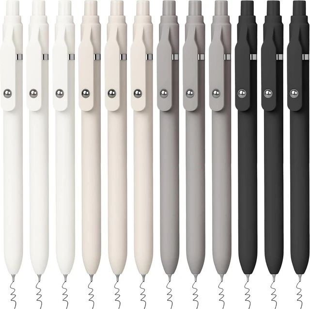 Main image of Sooez Gel Pens, 12 Pcs 0.7mm Black Ink Pens, Quick Dry Medium Point