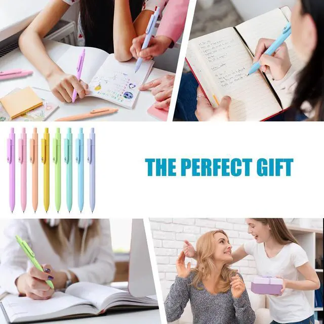 Alt view image 6 of 7 - Vitoler Pens, 8 Pack 0.5mm Fine Point Cute Gel Pens with Fidget Quick Dry