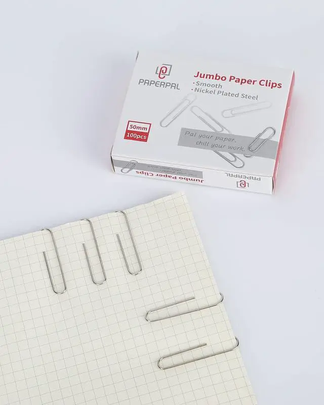 Alt view image 5 of 7 - PAPERPAL Paperclips for Office School & Personal Use, Jumbo Smooth Paper Clip (2"), 300 Large Paper Clips (3 Boxes of 100 Each), Silver