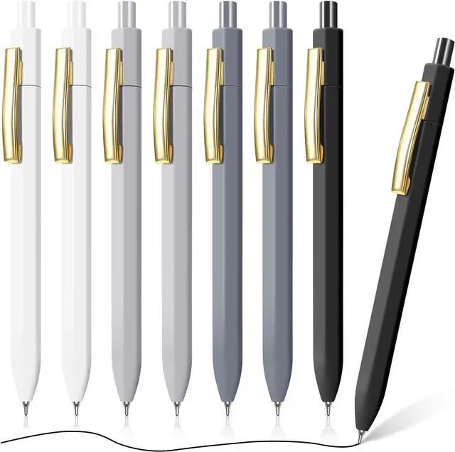 Main image of Pens,8pcs Smooth Writing Ballpoint Pens for Bible, Retractable Quick Dry for Office Desk Accessories