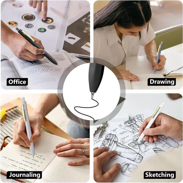 Alt view image 3 of 6 - Pens,8pcs Smooth Writing Ballpoint Pens for Bible, Retractable Quick Dry for Office Desk Accessories