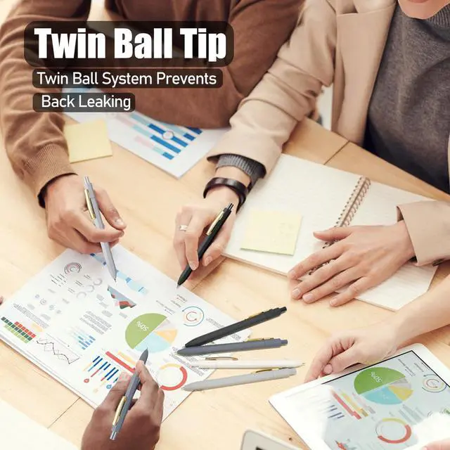Alt view image 6 of 6 - Pens,8pcs Smooth Writing Ballpoint Pens for Bible, Retractable Quick Dry for Office Desk Accessories