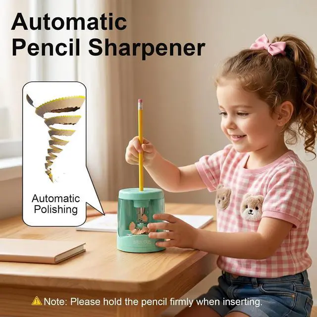 Alt view image 2 of 7 - Automatic Pencil Sharpener for Kids/School, USB Battery Electric Sharpener