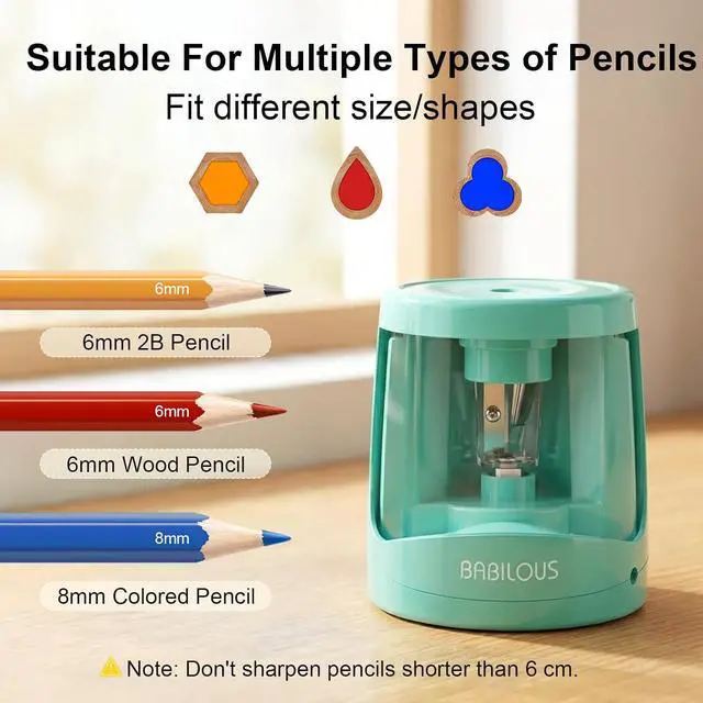 Alt view image 4 of 7 - Automatic Pencil Sharpener for Kids/School, USB Battery Electric Sharpener