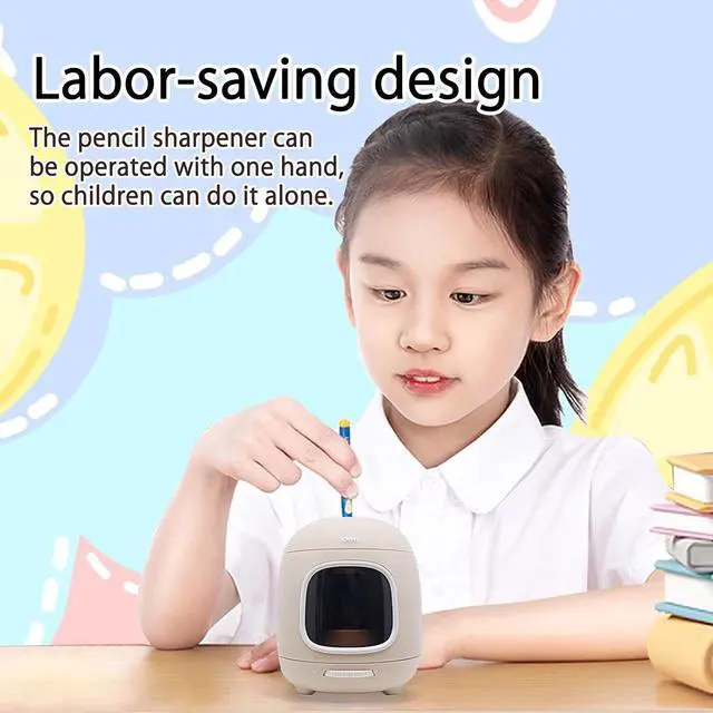 Alt view image 3 of 7 - Electric Pencil Sharpener, 2A USB or Battery Powered, 6.5-8mm (Grey)