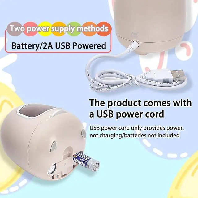 Alt view image 4 of 7 - Electric Pencil Sharpener, 2A USB or Battery Powered, 6.5-8mm (Grey)