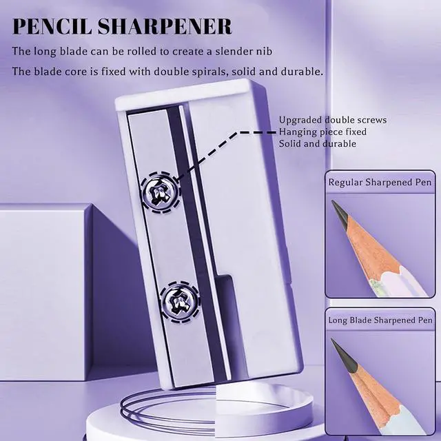 Alt view image 4 of 7 - Manual Pencil Sharpener 3 Pack Back to School Supplies