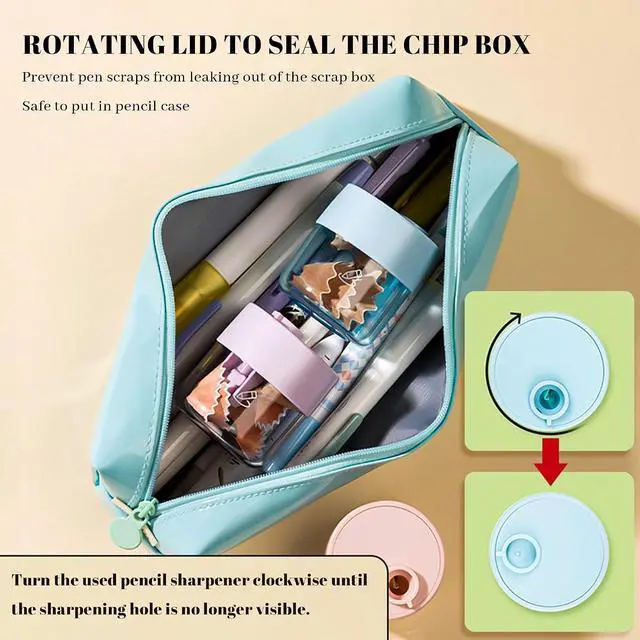 Alt view image 6 of 7 - Manual Pencil Sharpener 3 Pack Back to School Supplies