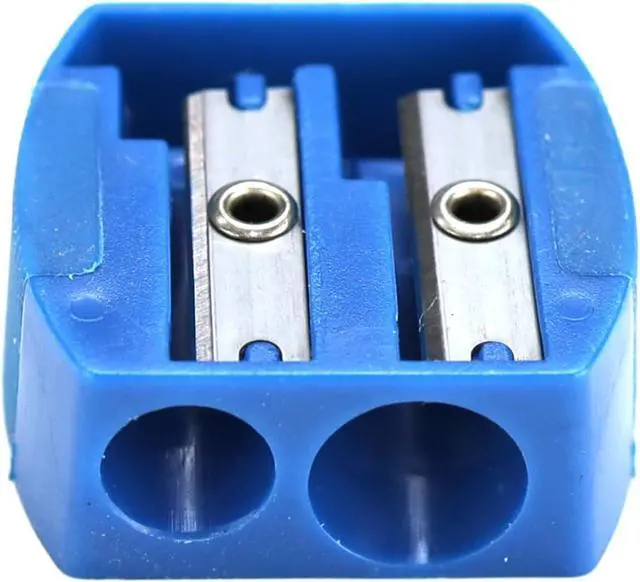 Alt view image 5 of 7 - Iconikal 12-Pack Manual Pencil Sharpener Rubber Grip Dual Holes