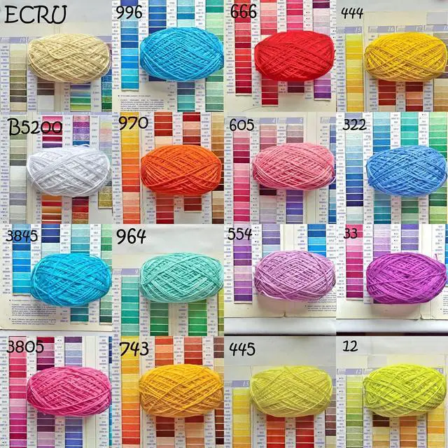 Alt view image 6 of 7 - zwzxd Beginner Crochet Kit: Cotton Thread, Hooks & DIY Dishcloth Tutorial BRT Rainbow Candy