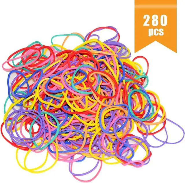 Alt view image 5 of 7 - JIKIOU Assorted Color Rubber Bands, Strong Elastic Stretch Office Supplies