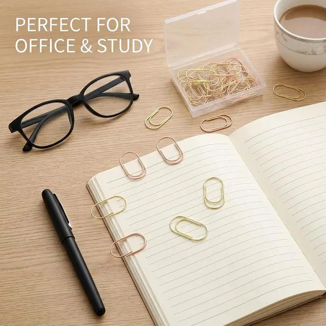 Alt view image 3 of 7 - Chedin 30 Pcs 2Inch Jumbo Oversized Paper Clips-Non Skid Smooth Finish Steel Wire with Clear Box,Gold/Silver/Rose Gold for Office Supply,Planner,Bookmarks,School Gifts & Wedding/Invitation Decoration