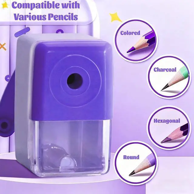 Alt view image 2 of 7 - Pencil Sharpeners Manual for Classroom,Manual Pencil Sharpener Hand
